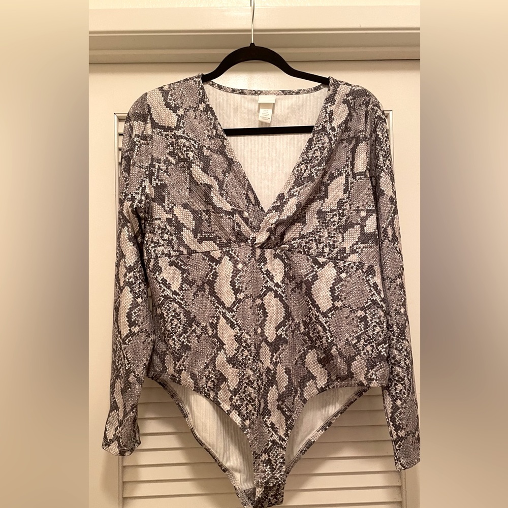 H&M Snake print Bodysuit